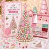 DIY Beaded Christmas Tree Craft Kit Crystal Bead Mini Tree With Angel Topper Handmade Holiday Tabletop Home Decoration