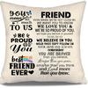 To My Bonus Daughter Gift Ideas Throw Pillow Covers for Bonus Daughter from Bonus Mom Bonus Dad Birthday Graduation Thanksgiving