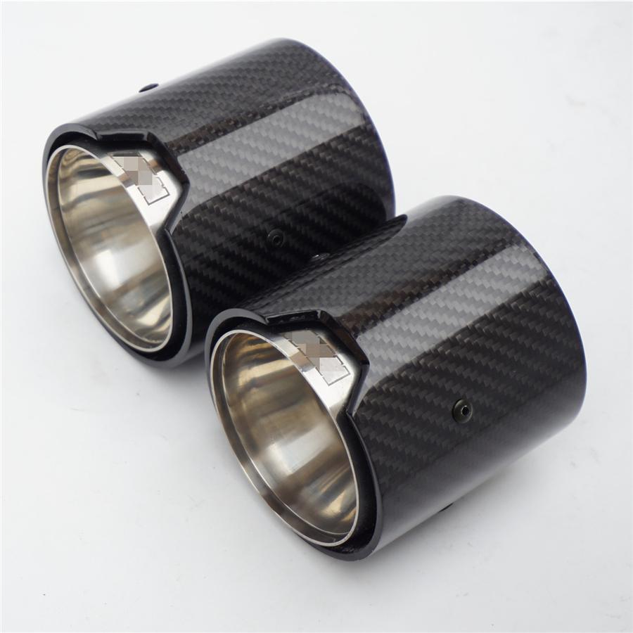 Brand New Car Carbon Fiber Exhaust End Tail Tips 60mm in