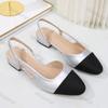 Scarpe Décolleté da Donna Taglia Grande Colore Fashion Bloccato Comode Morbide Sandali Slingback con Tacco Alto Eleganti Versatili Scarpe da Sera Festa