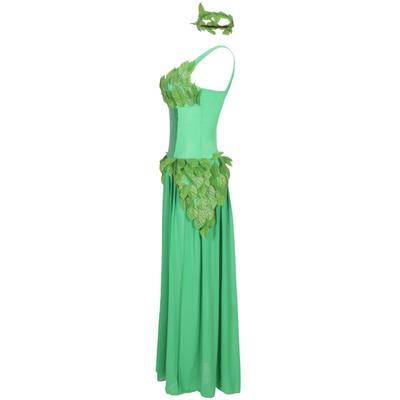 Halloween Masquerade Green Forest Dryad Elf Fairy Dress Cosplay Out Costume