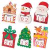 Christmas Calendar Wood Design Festival Table Decoration Countdown Calendar with Numbered Days