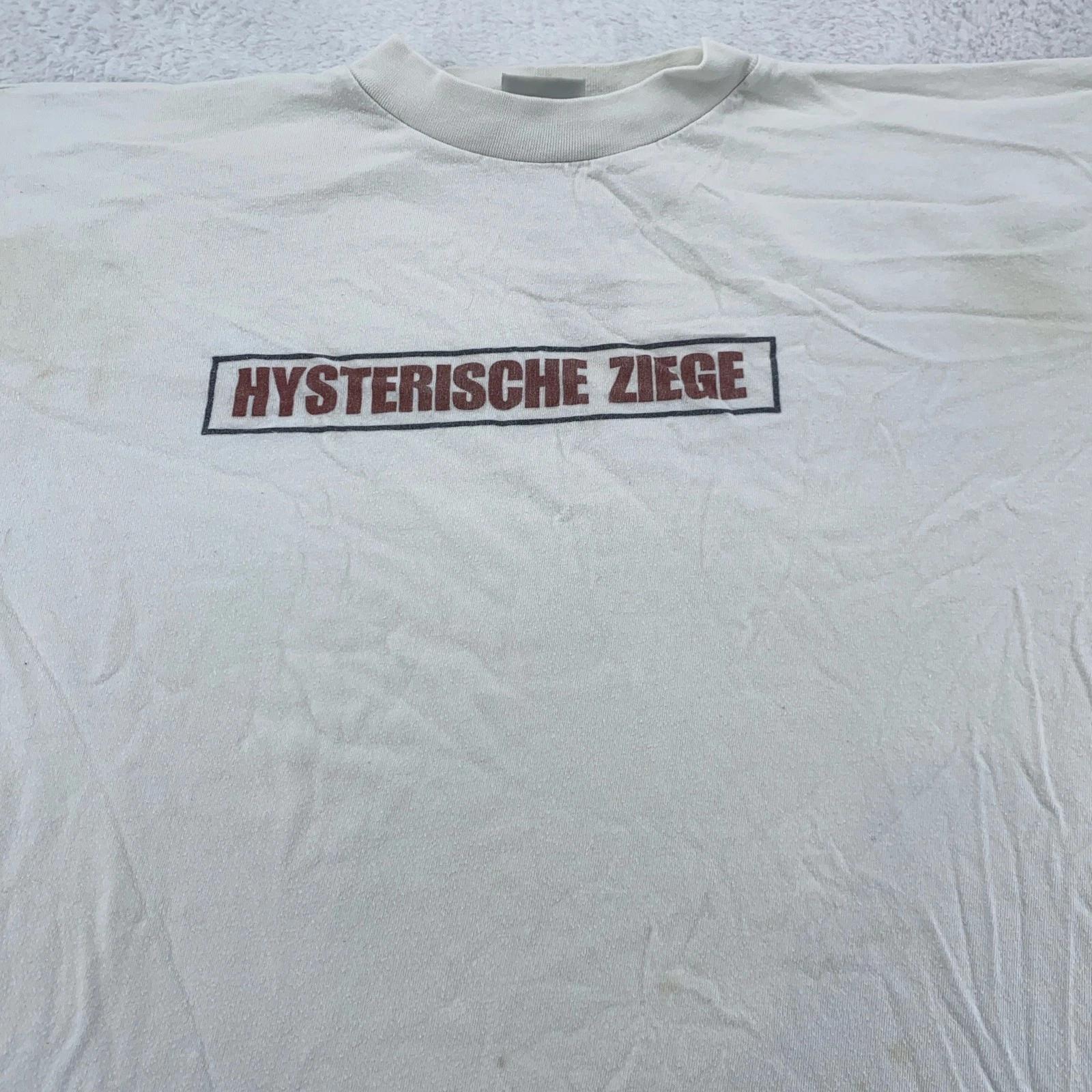 vtg MTV Shirt Mens BOXY Medium Hysterische Ziege Willkommen Zuhause 90s Germany 2XL