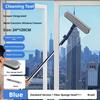 2In1 Telescopic Window Glass Cleaner Wiper Long Handle Brush For Glass Walls And Floor Window Mop Squeegee Wiper Home Tool