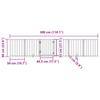 6 Piece Foldable White Dog Gate 300 cm Poplar Wood