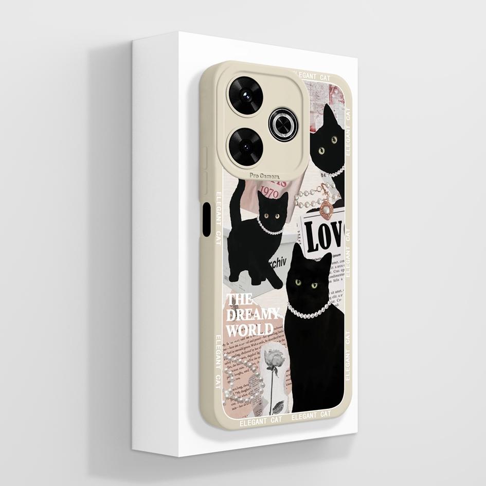 

Для Redmi 12 13 14 13C 13R 14C 14R 4G 5G Чехлы для чехлов Cool Flowers Aesthetic Butterfly Camera Protection Жидкий силикон Мягкий Подходит для Redmi Bumper Redmi 13 4G