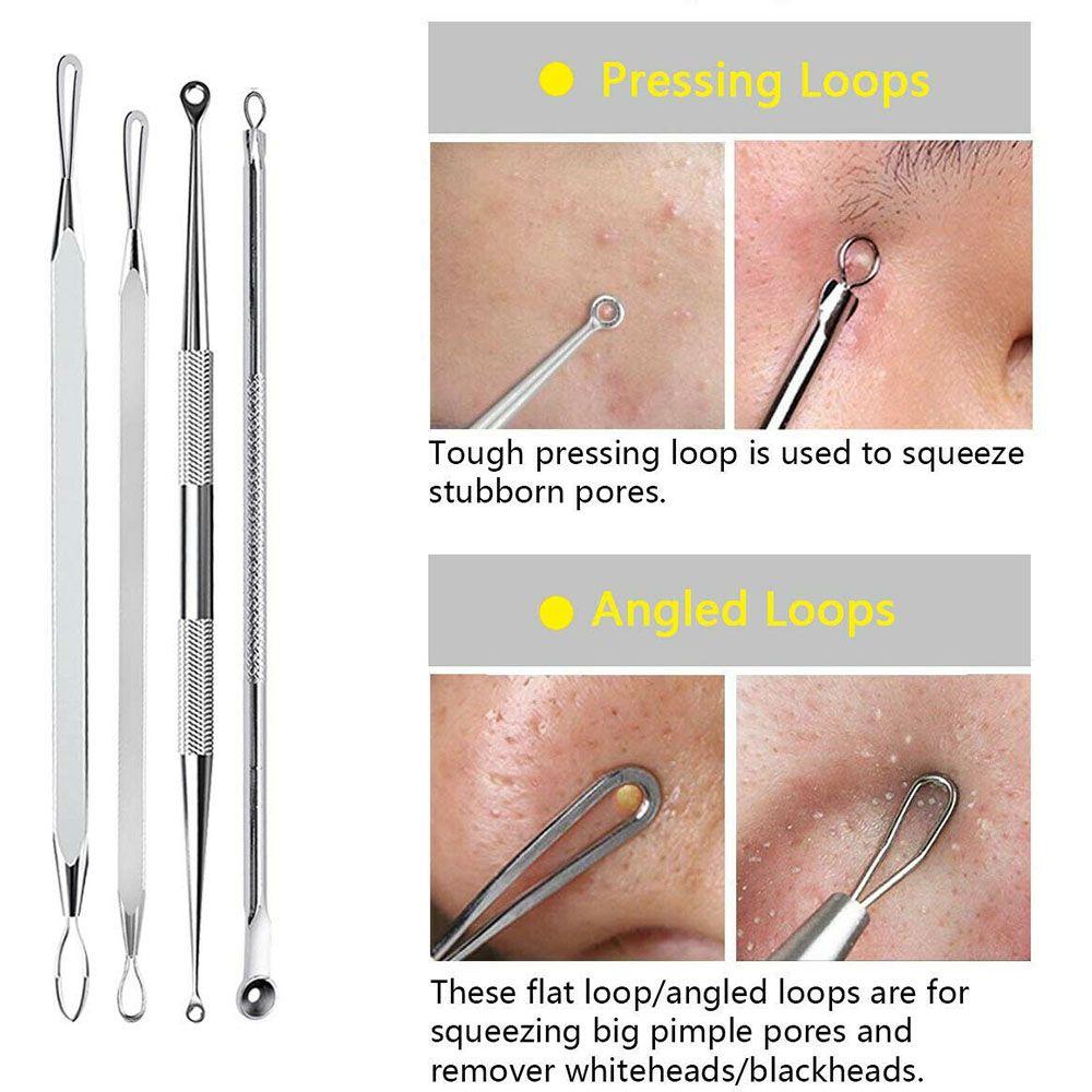 Tweezer Acne Pimple Extractor Blackhead Removing Skin Care Tool Kit Face Care Tool Pimple Removing
