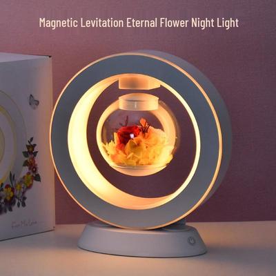 Magnetic Levitation Rose Ornament: Everlasting Flower Night Light Valentine's Gift for Wife or Girlfriend