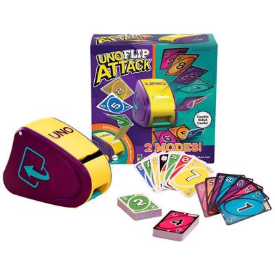 Mattel Games UNO Flip Attack Card Game for Kids and Adults - Family Night! Combines UNO Flip & Attack In One Game