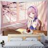 Wanddekoration Zuhause Wandteppich Cartoon Süßes Mädchen Hintergrund Hängestoff Büro Wohnzimmer Wandteppich