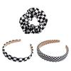 Non-slip Hair Rope Rings Checked Hairbands Ponytail Holder Women Hair Hoop Korean Style Scrunchies