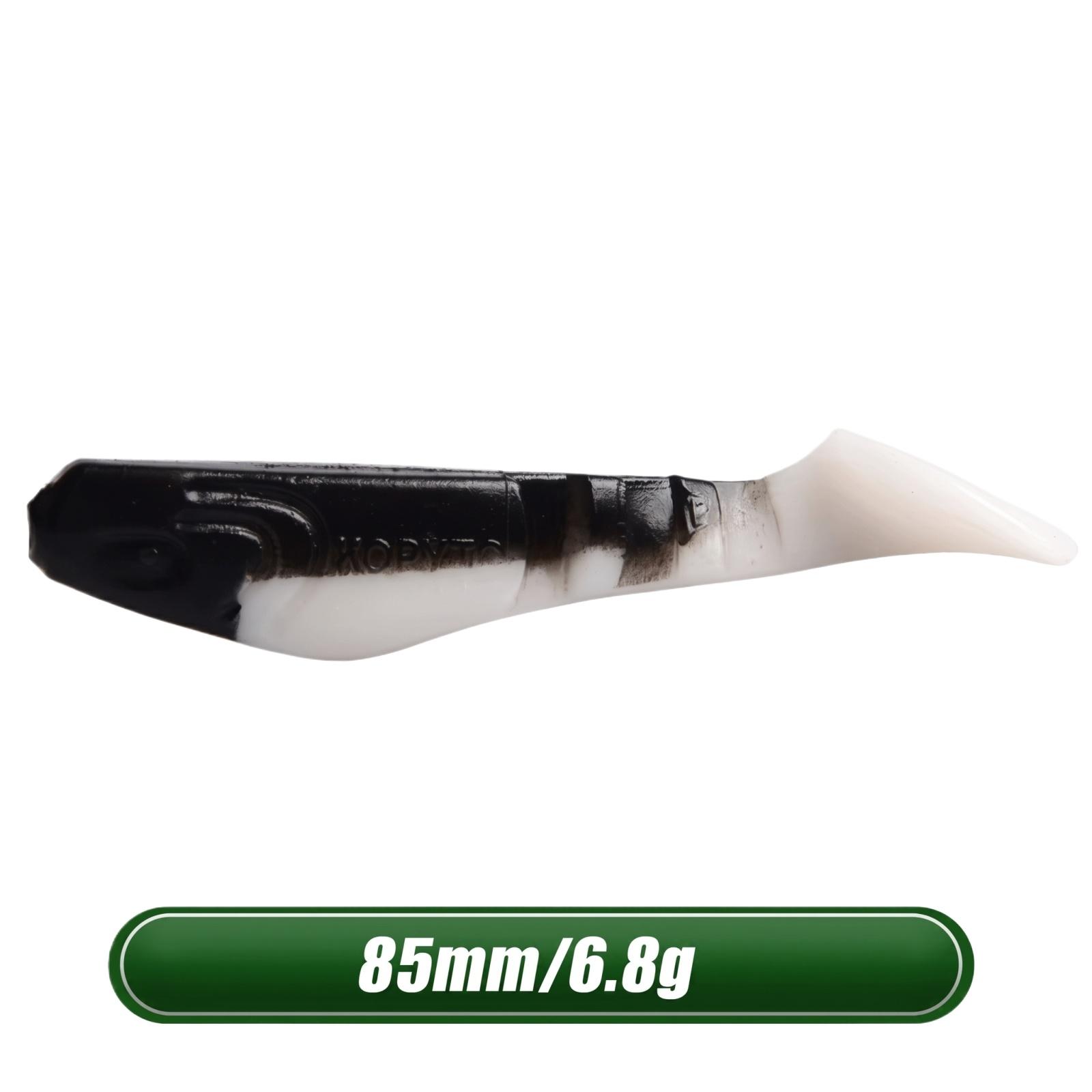 Two-Color Multi-Joint T-Tail Soft 8.5cm Sinking Fishing for Bass one size чёрный