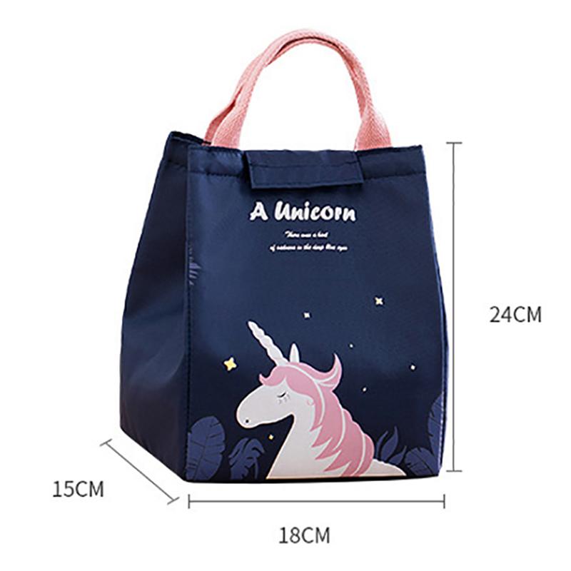 Large-Capacity Lunch Bag Student Cartoon Insulation Bag Office Worker Portable Lunch Box Bag Insulated Waterproof Storage Bag