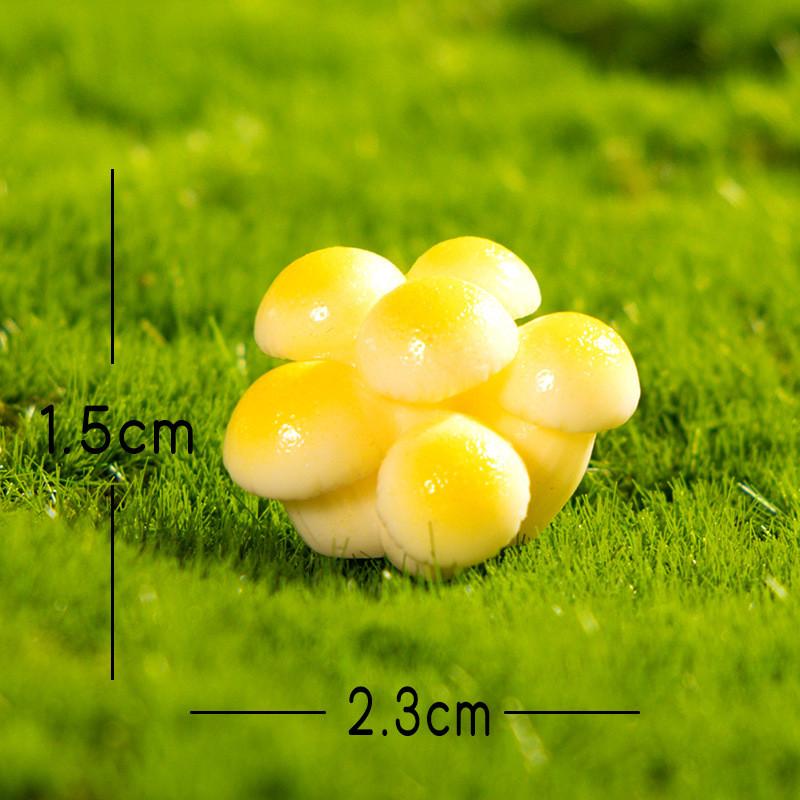 Micro Landscape Resin Decor With Miniature Forest Mushrooms For Garden Crafting