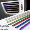 Tiras Decorativas Universales Cromadas Electrochapadas para Salida de Aire de Coche