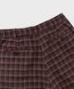 PREF Burgundy Tratan Check Elastic Waist Trouser