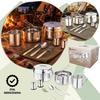 KINGHOFF KH-2060 Camping Cookware Set with Utensils