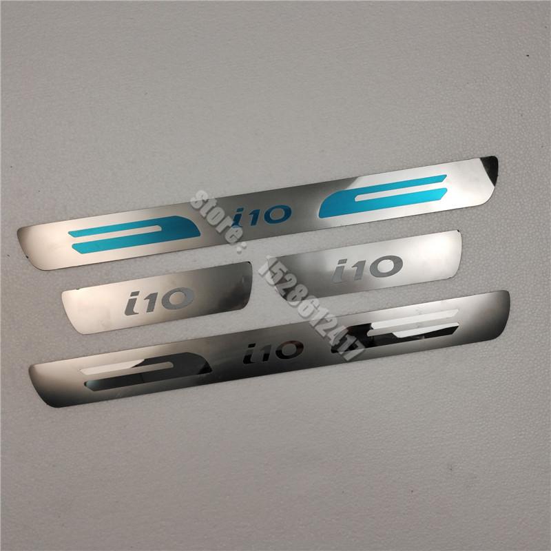 

Автомобиль-Стайлинг, высококачественная накладка из нержавеющей стали/накладка на порог, накладка на порог, приветственная педаль для Hyundai i10