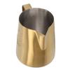 230ml Coffee Steaming Pitcher with Angled Handle Stainless Steel Olecranon Milk Frothing Cup for Latte White