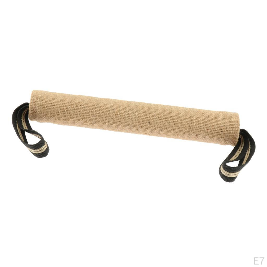 Biting Tug Toys with 2 Handles Jute Dog Chew Toy for Small Dogs Playing