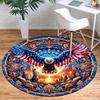 American Pride Eagle Flag OrnamentRound Non-Slip chair mat chair carpet for office Rugs for Office Decor Gift For Valentine's Day Mother's Day Hallowe