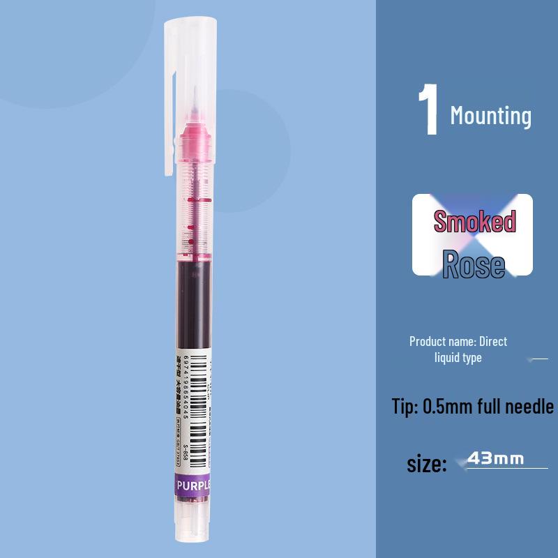 Vibrant Quick-Dry Gel Ink Rollerball Pen 0.5mm Needle Tip, Large Capacity