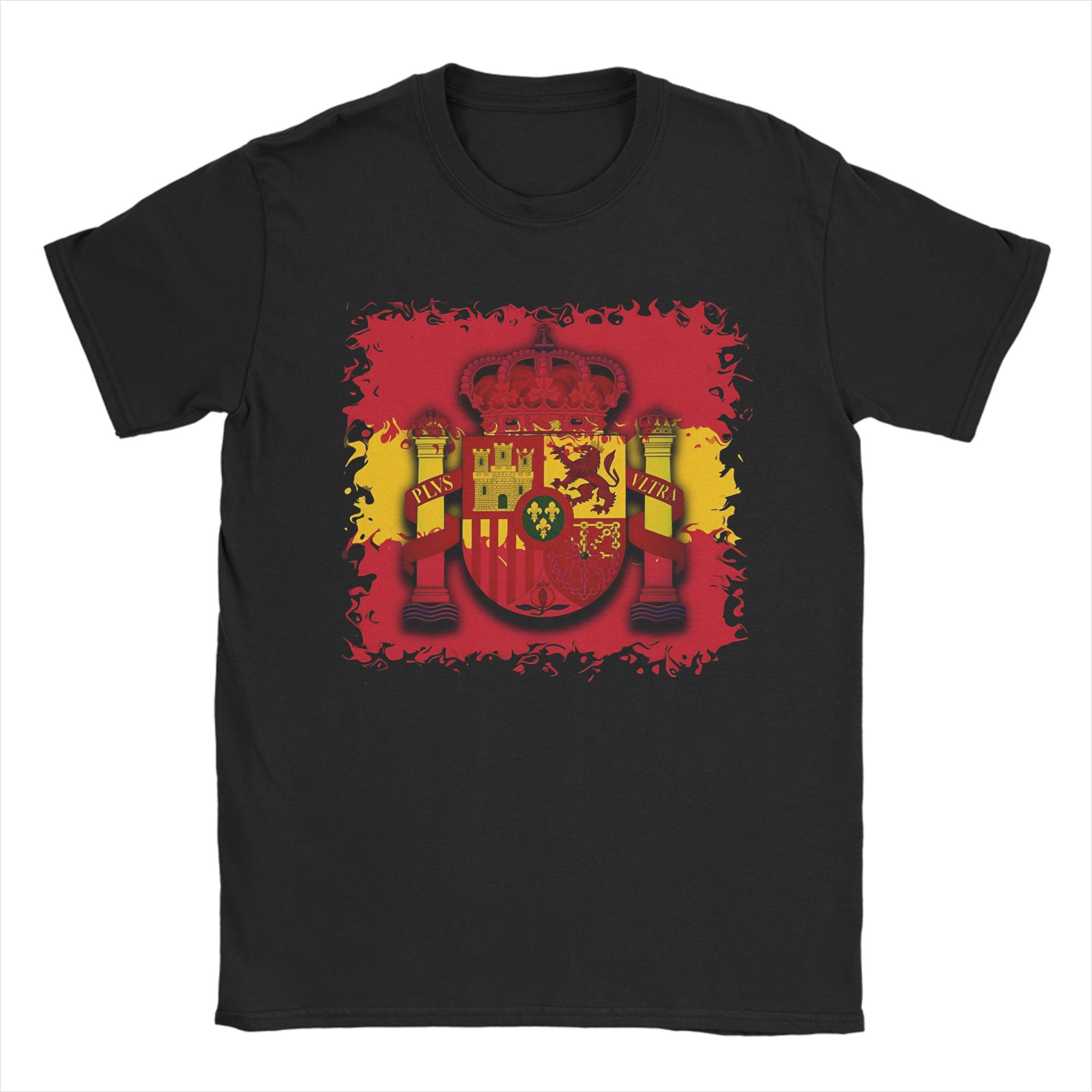 

Spanish Flag T Shirt Summer Hip Hop T-Shirts Men Cotton Crew Neck Oversize Top Tees Short Sleeve Vintage Tshirt 5XL різнокольоровий