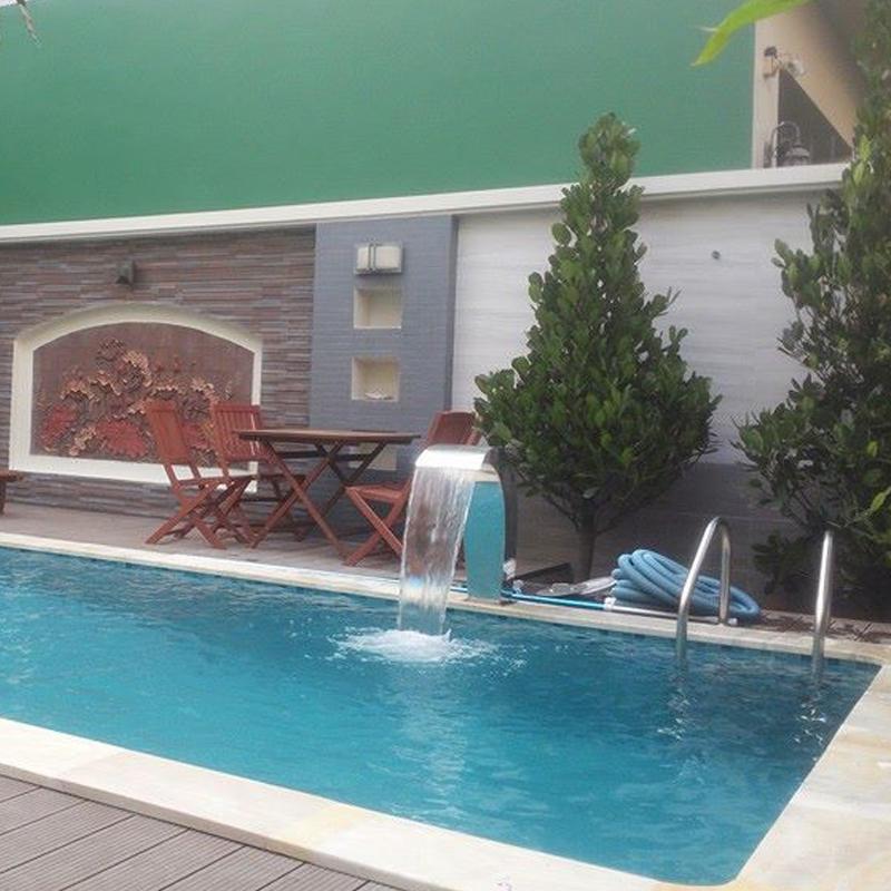 60x30cm Pond Garden Swimming Pool Feature Decorative Hardware Faucet Waterfall Stainless Steel Pool Water Fountain
