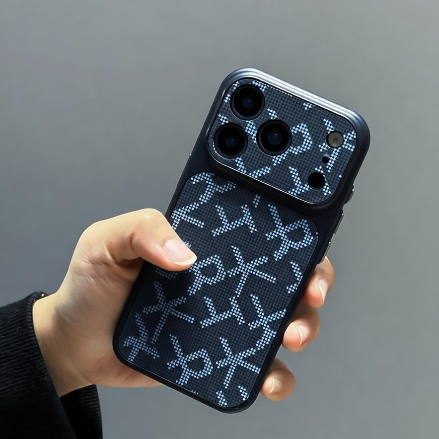 Luxury Leather for Magsafe Phone Case for iPhone 13 14 15 16 17 Pro Max 12ProMax Magnetic Letter Pattern Cover for iPhone Air