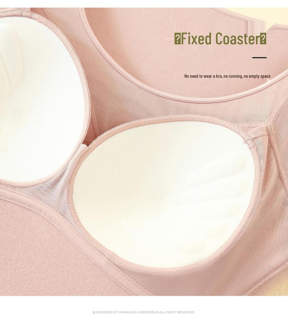 2025 Women's Mulberry Silk Warm Vest: Beautiful Back Design & Built-in Bra