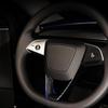 For Tesla Model 3 Steering Wheel Trim Matte Carbon Fiber Perfect Fit Scratch Protection For Tesla Model 3 2023-2024