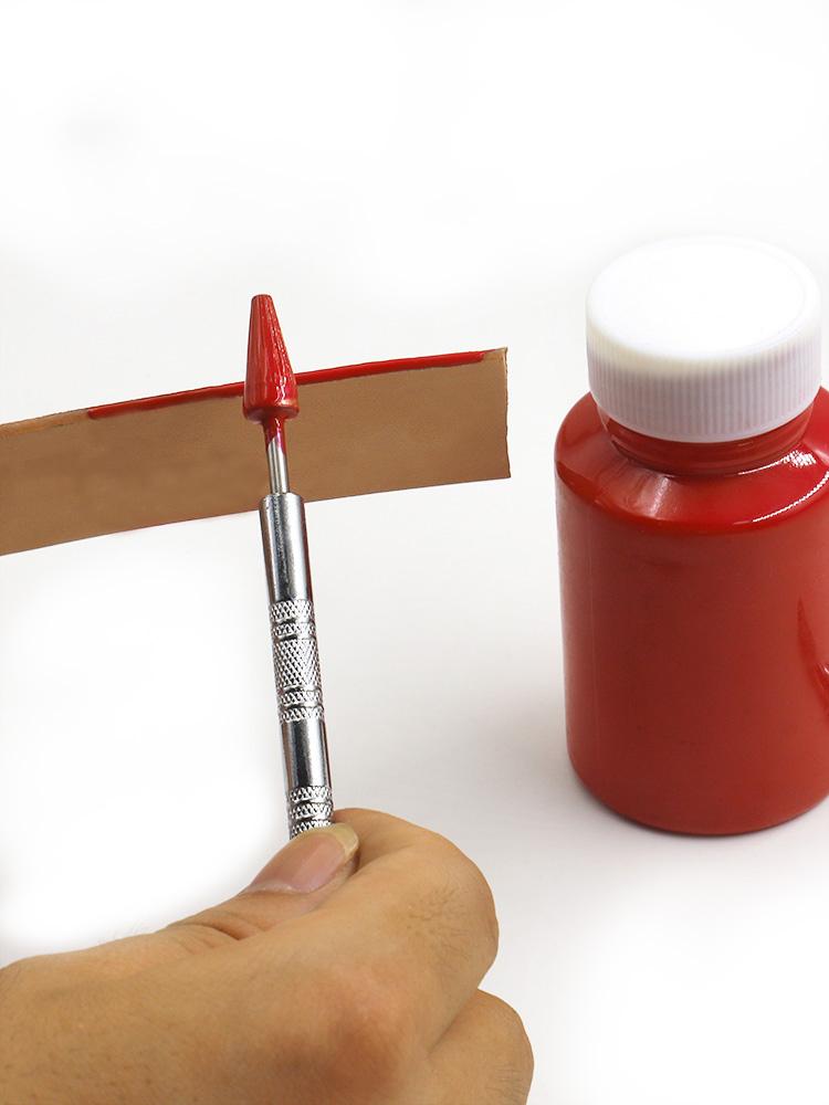 Leather Double-Headed Edge Oil Pen, Multifunctional Edge Painting Pen, Adhesive Glue Scribble Tool, Leather Craft Assist Tool