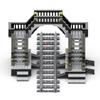 Non-Toxic Train Station Pedestrian Bridge Model Set Building Blocks Compatible 53401 Railway Track Parts City Street Moc Bricks Kid Toys