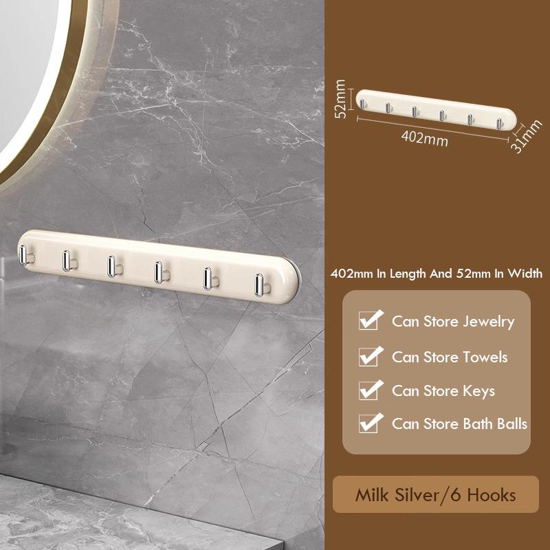 Kitchen Hook Wall Mounted Non Perforated Door Adhesive Hook Behind Bathroom Hook Waterproof And Moisture-Proof High Load-Bearing