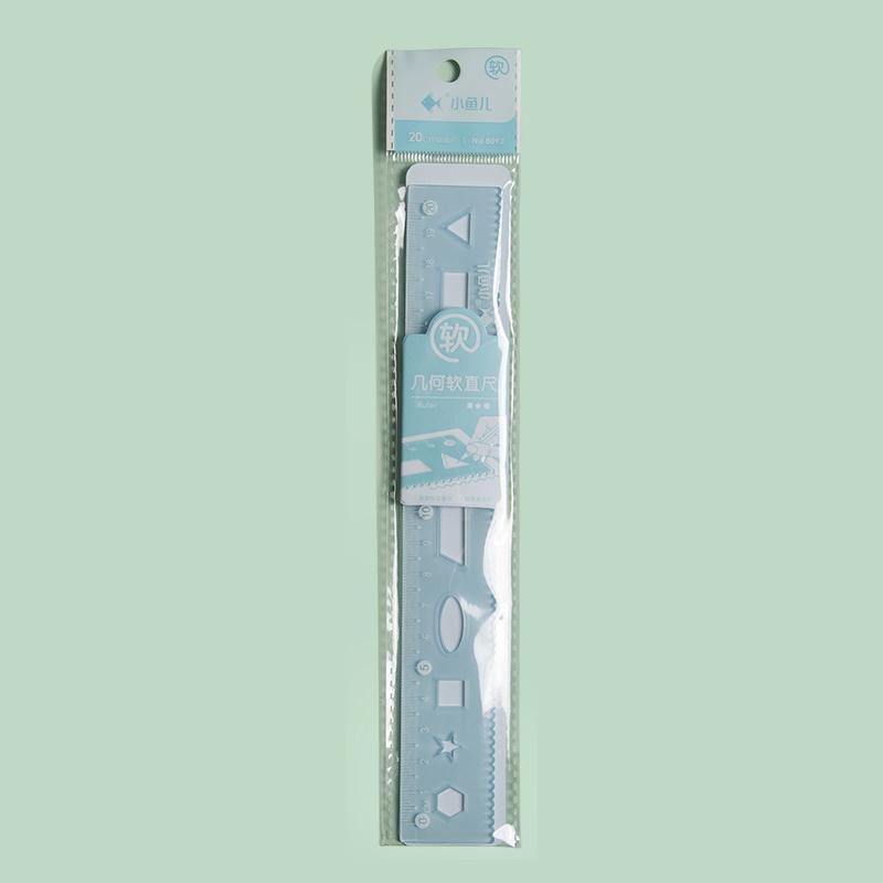 

1 шт. 20 см Многоцветная гибкая мягкая линейка Креативные прямые линейки Пластиковые инструменты для рисования Студенческие канцелярские принадлежности 8092