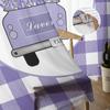 Pastoral Lavender Truck Purple Plaid Tulle Curtains for Living Room Kitchen Bedroom Sheer Tulle for Cafe Hotel Modern Home Decor