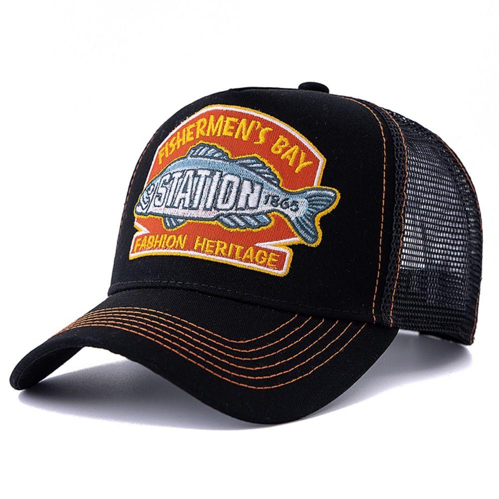 Breathable Fishing Cap Baseball Cap Sports Snapback Hat Summer Trucker Hat Camping Hiking