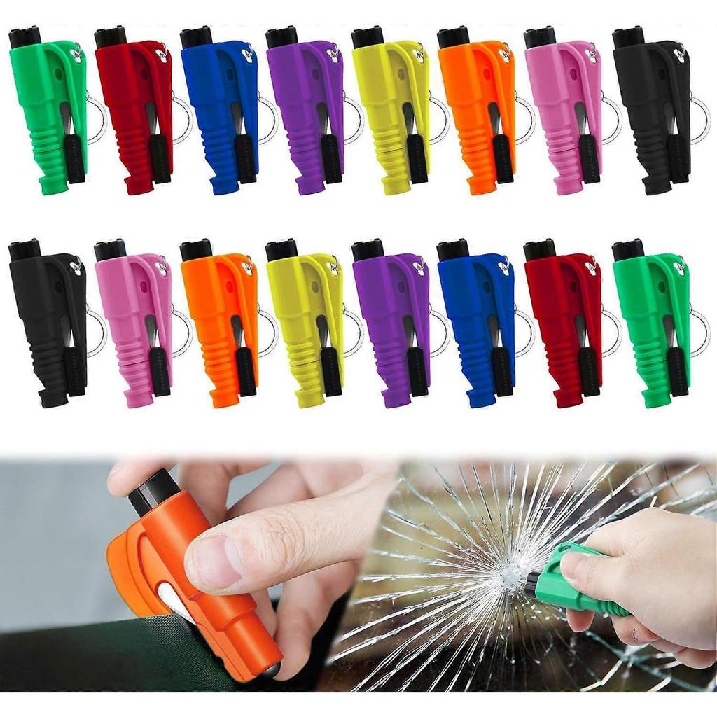 High Quality Brand New 16Pcs Car Window Breaker Key Chains, Portable 3 In 1