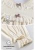 Tiruxin Women's Ribbed Long Sleeve Pajama Set - Retro Princess Court Style
