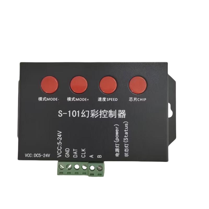 

S-101 DMX512 Controller TTL Single Port Full Color Controller for Ws2811 Ws2812 Sk6812 Ws2815 Built in Effect Channel Controller