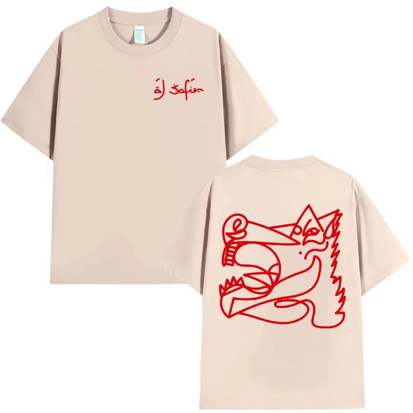 Rapper Al Safir Tour Graphics Short Sleeve Tshrit Mens Harajuku Oversized Tide Tshirts Casual Style Y2K T Shirt Unisex Teenagers