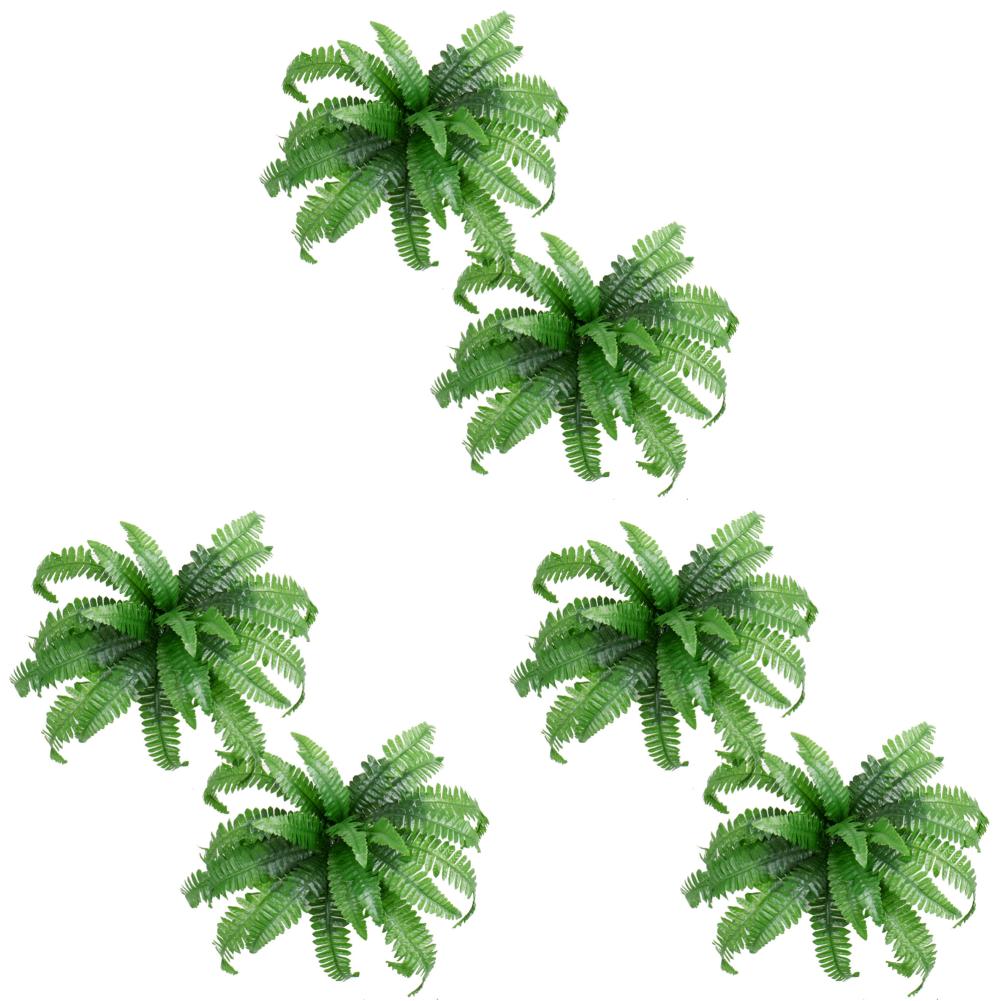 

2Pcs Artificial Boston Fern Fake Fern Bush Plant 21 Inch for Office Garden Decor