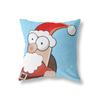 Merry Christmas Cute Snowman Print Pattern Polyester Cushion Cover Home Living Room Sofa Decoration Square Pillow Pillow Cover