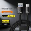 Cabo de Carregamento Super Rápido Type-C Trançado 120W para Telefones Huawei, Meizu, Vivo - Compatível com 10A