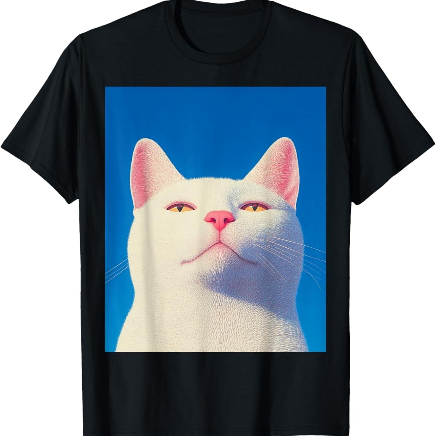 

A White Cat Meme T-Shirt XXXXXL чорний