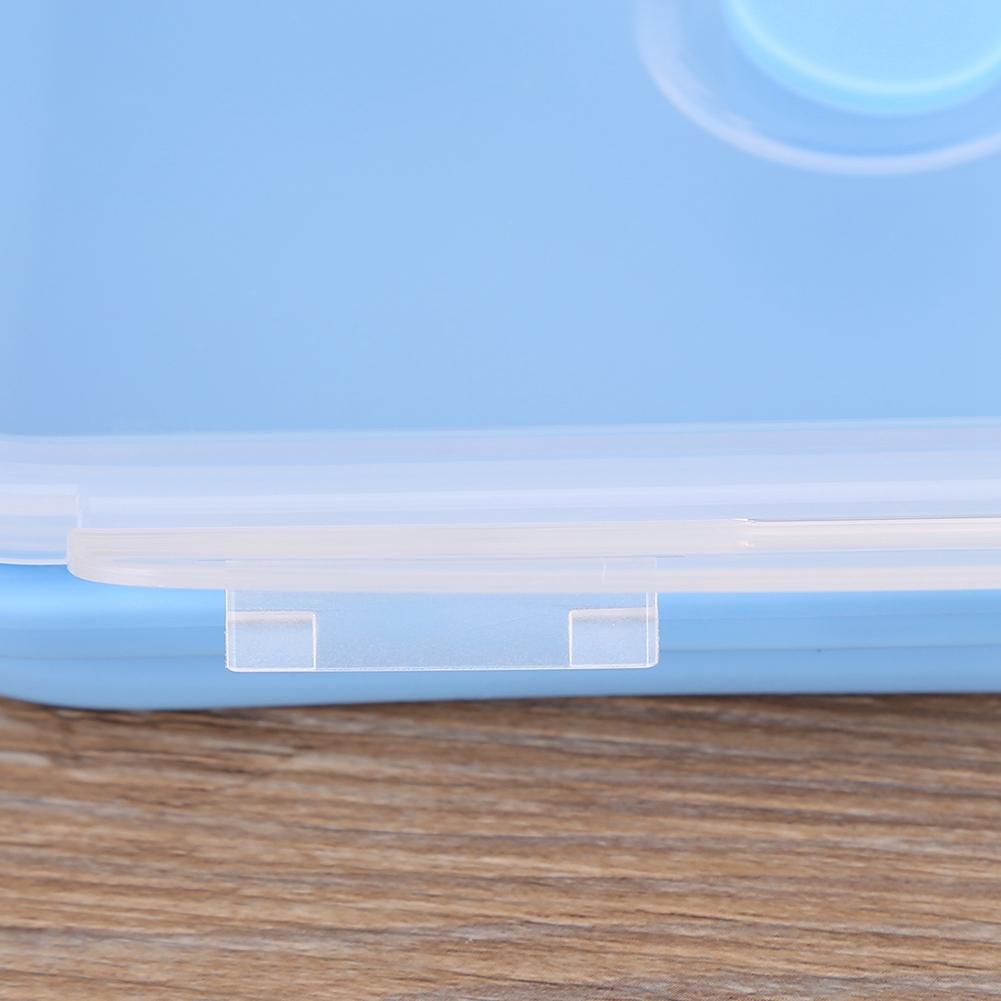 800ml Silicone Collapsible Portable Lunchbox Bowl Folding Food Storage Container Green