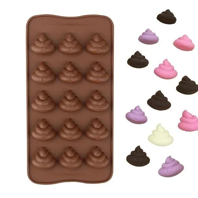 1pc 3D Poop Shape Chocolate Candy Jelly Silicone Mold Cake Tools Baking Utensils
