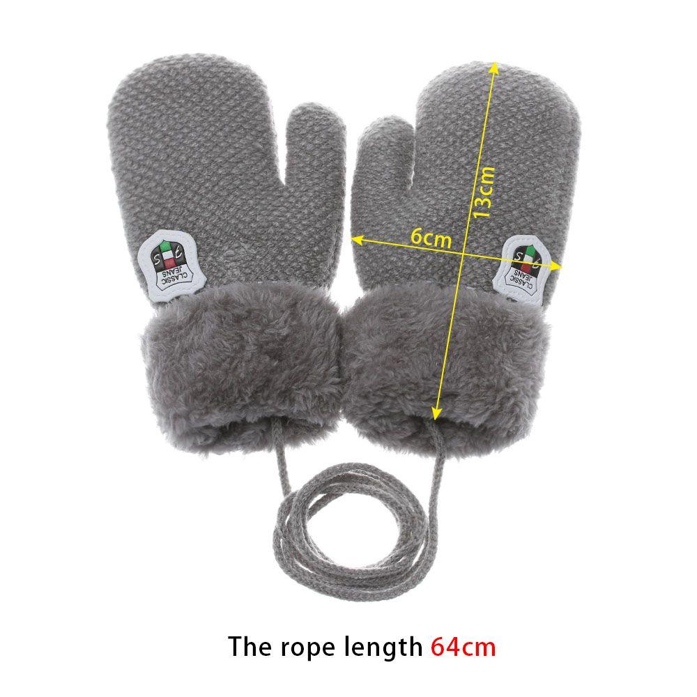 New Hot Cartoon Keep Finger Warm Lovely Kids Gloves Plus Velvet Knitting Mittens Thick