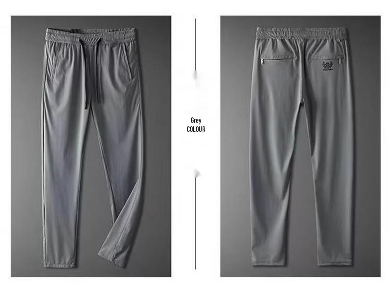 Men's Thick Velvet Elastic Waist Stretch Casual Pants for Autumn & Winter