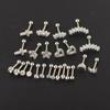 Stainless Steel Zirconia Threaded Ear Studs and Stainless Steel Piercing Ear Bone Pins Set